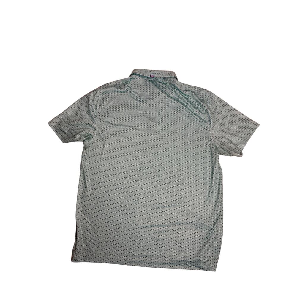 Cutter & Buck Performance Golf Polo Mens Medium Teal Patterned Athletic - Picture 4 of 4